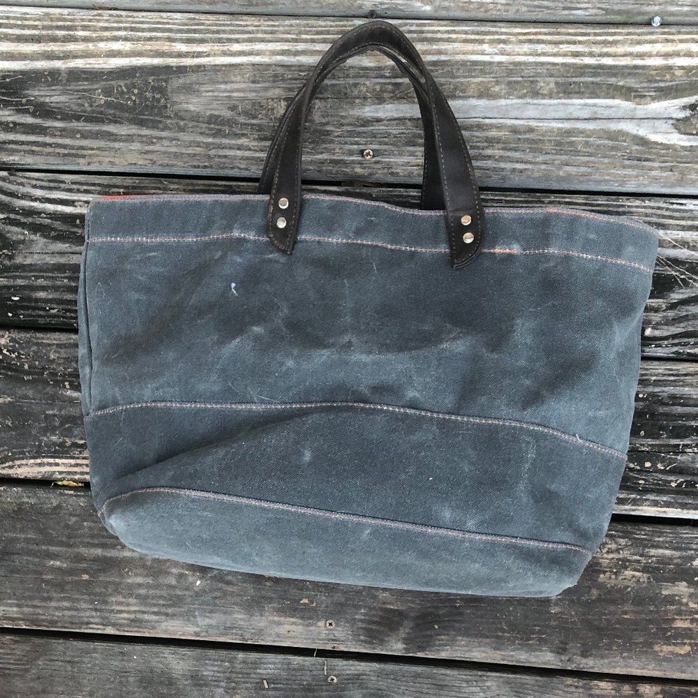 Charcoal Chic Canvas Durable Large Tote